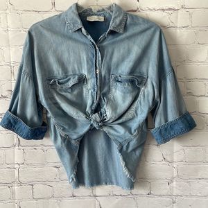 Vintage Jean style button down shirt size S